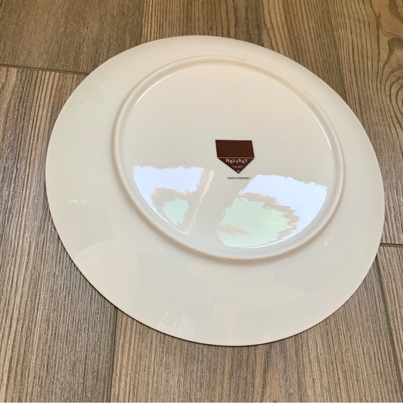 Vintage Hand Painted Holiday Germany China V Plate 10” - Picture 6 of 10